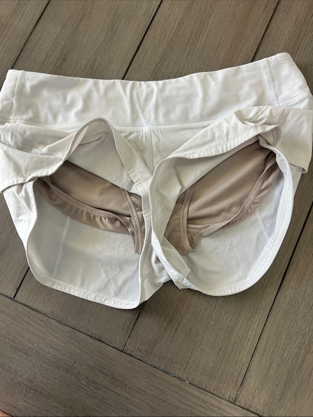 White Lululemon Running Shorts - Size 8 - Picture 4 of 4